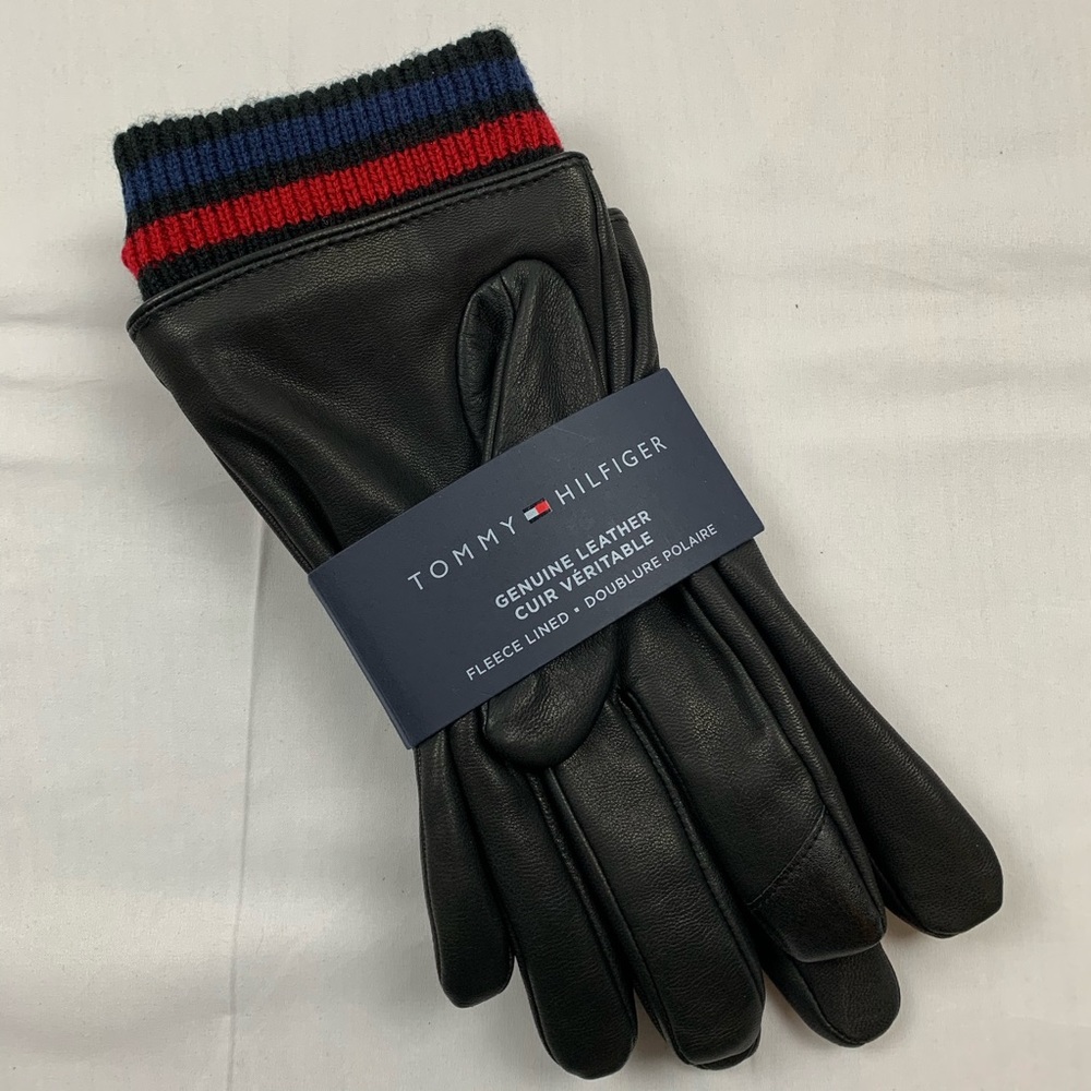Men’s Brown Leather Tommy Hilfiger Gloves